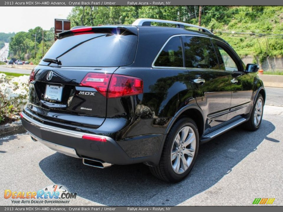 2013 Acura MDX SH-AWD Advance Crystal Black Pearl / Umber Photo #4