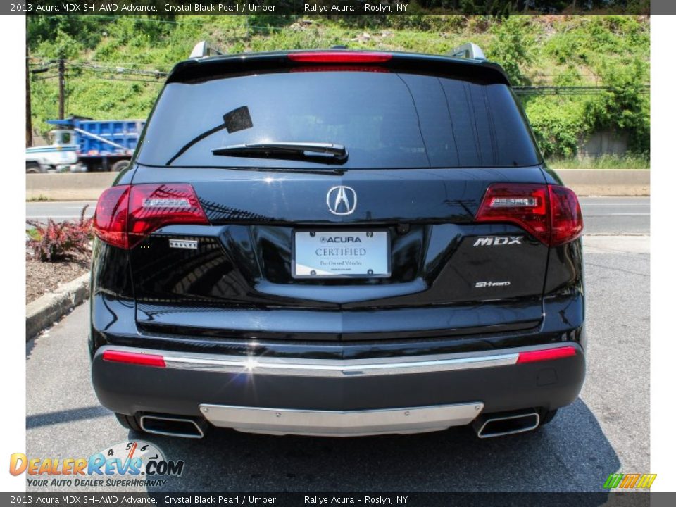 2013 Acura MDX SH-AWD Advance Crystal Black Pearl / Umber Photo #5