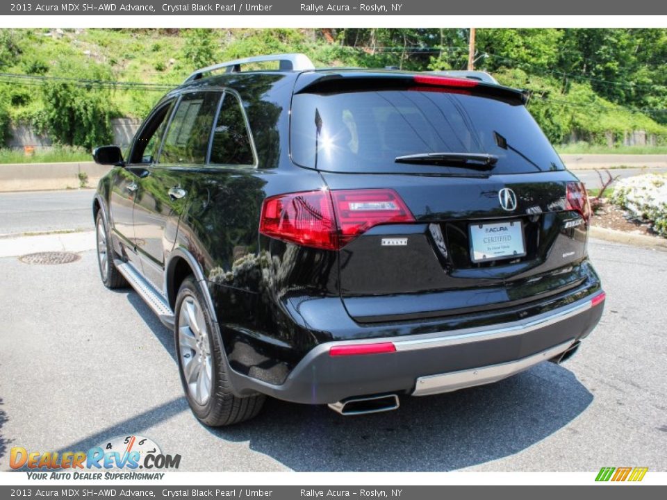 2013 Acura MDX SH-AWD Advance Crystal Black Pearl / Umber Photo #6