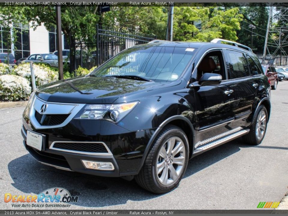 2013 Acura MDX SH-AWD Advance Crystal Black Pearl / Umber Photo #7