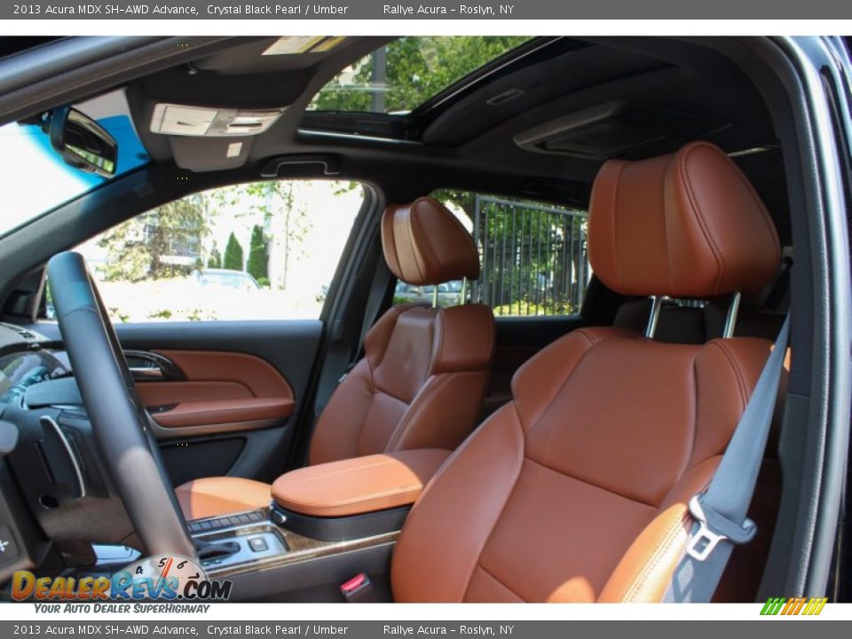 2013 Acura MDX SH-AWD Advance Crystal Black Pearl / Umber Photo #12
