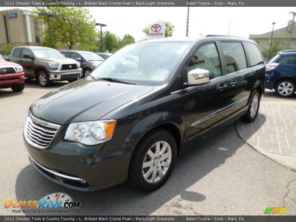 2011 Chrysler Town & Country Touring - L Brilliant Black Crystal Pearl / Black/Light Graystone Photo #3