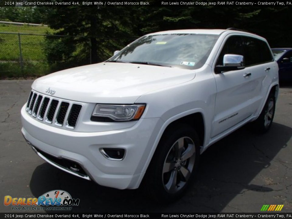 2014 Jeep Grand Cherokee Overland 4x4 Bright White / Overland Morocco Black Photo #2