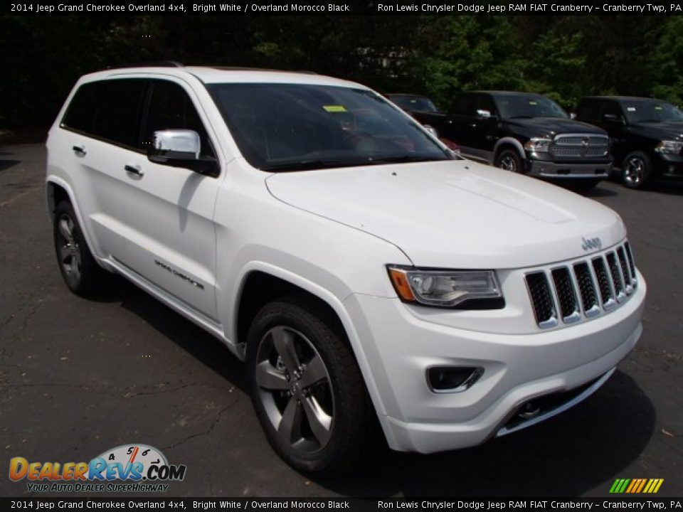 2014 Jeep Grand Cherokee Overland 4x4 Bright White / Overland Morocco Black Photo #4