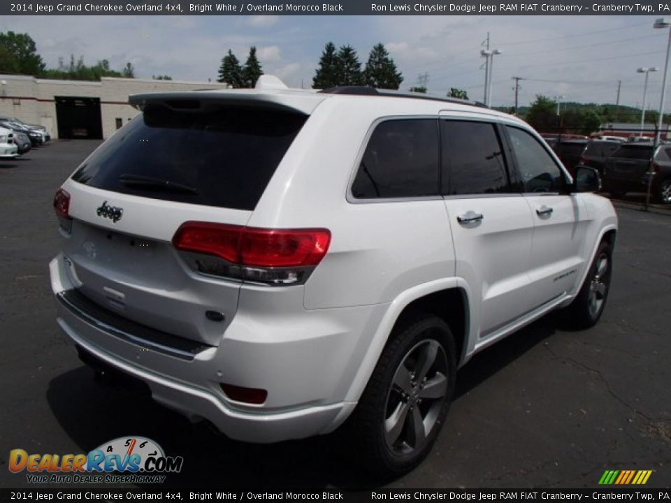 2014 Jeep Grand Cherokee Overland 4x4 Bright White / Overland Morocco Black Photo #6