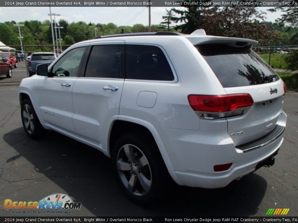 2014 Jeep Grand Cherokee Overland 4x4 Bright White / Overland Morocco Black Photo #8