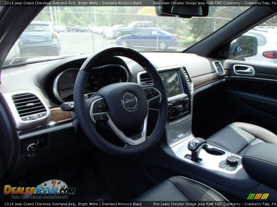 2014 Jeep Grand Cherokee Overland 4x4 Bright White / Overland Morocco Black Photo #10