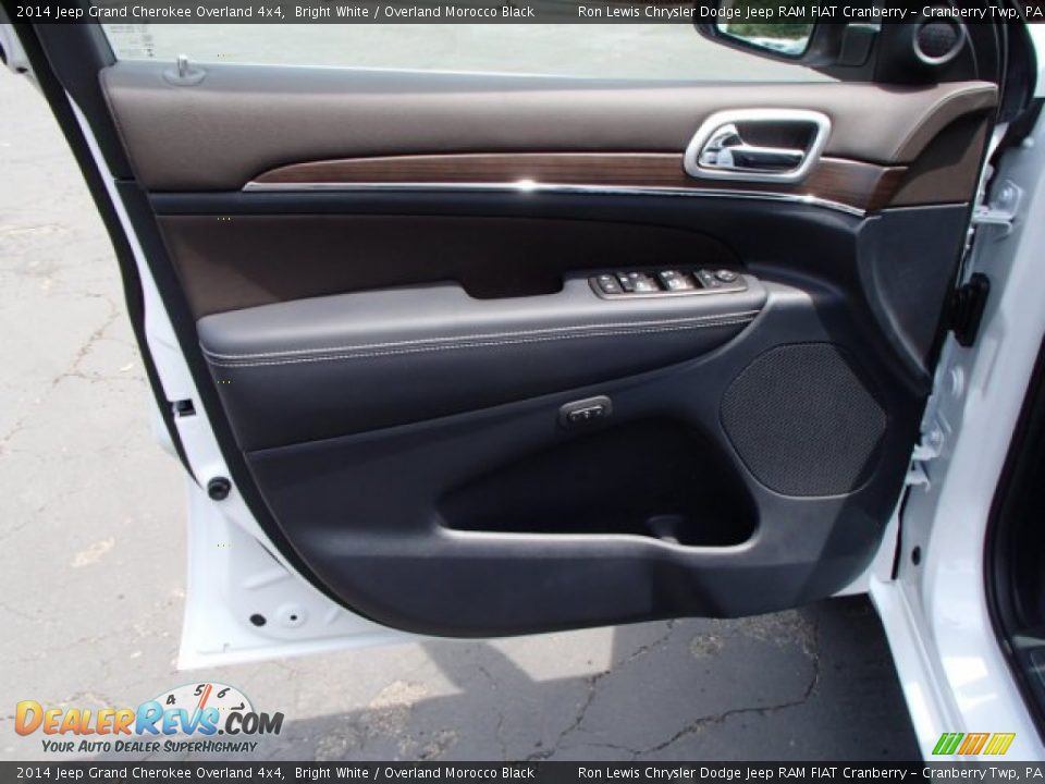 2014 Jeep Grand Cherokee Overland 4x4 Bright White / Overland Morocco Black Photo #12