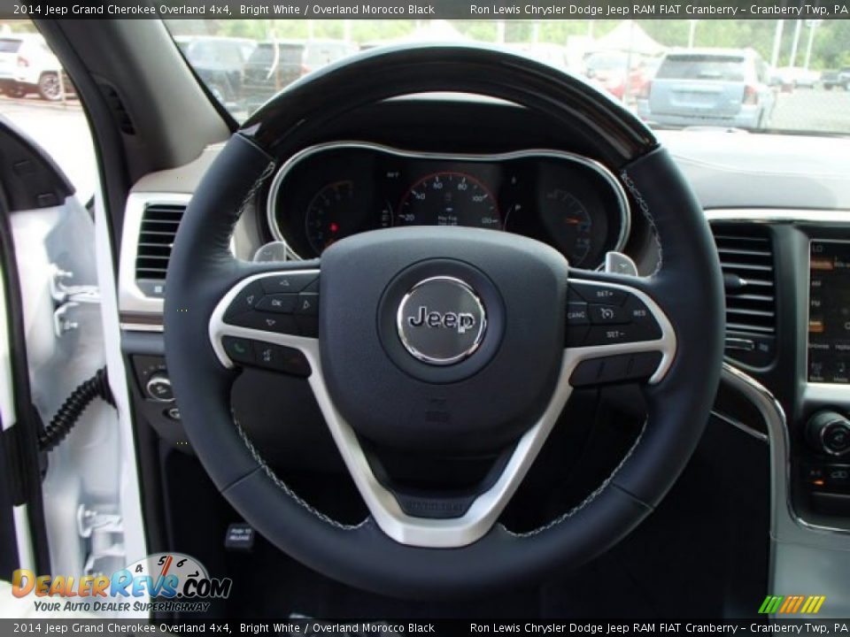 2014 Jeep Grand Cherokee Overland 4x4 Bright White / Overland Morocco Black Photo #19