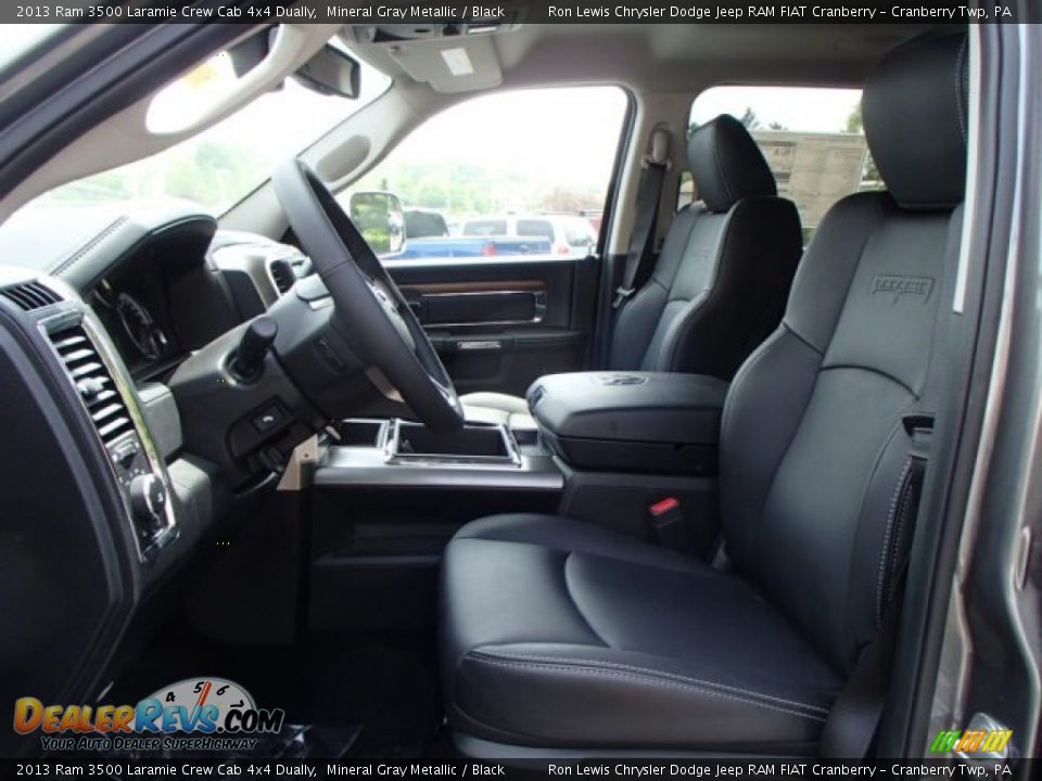 Black Interior - 2013 Ram 3500 Laramie Crew Cab 4x4 Dually Photo #11