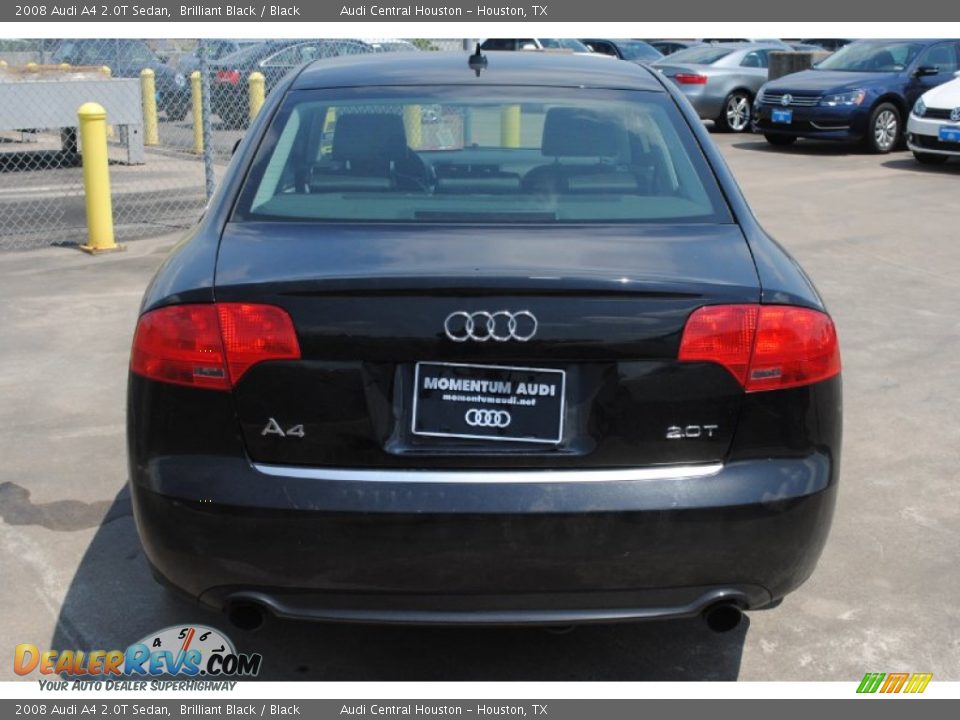 2008 Audi A4 2.0T Sedan Brilliant Black / Black Photo #6