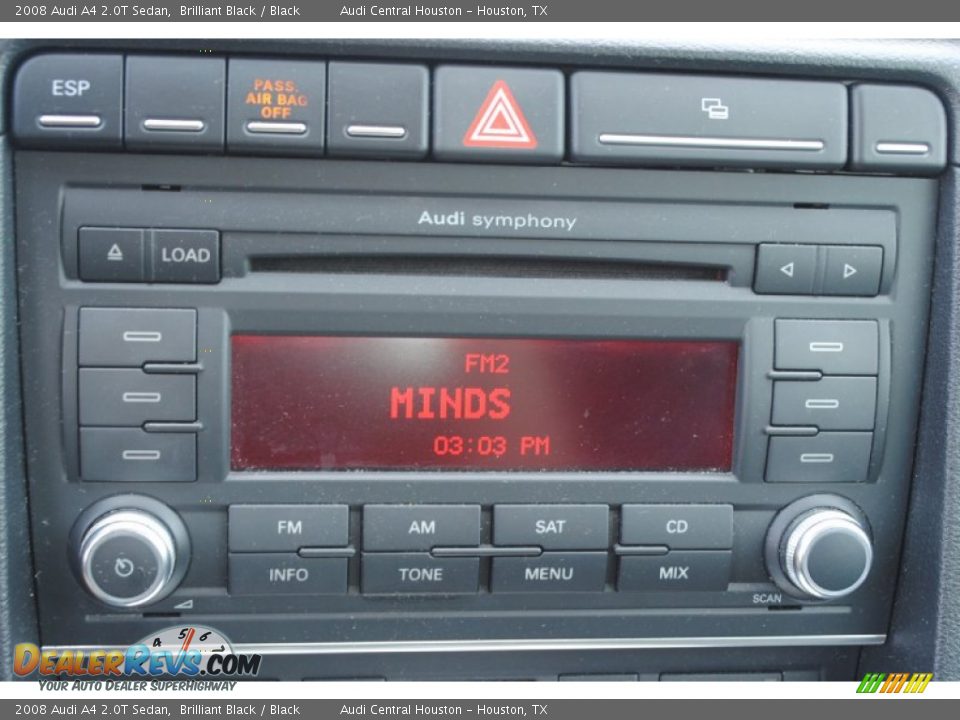 2008 Audi A4 2.0T Sedan Brilliant Black / Black Photo #17