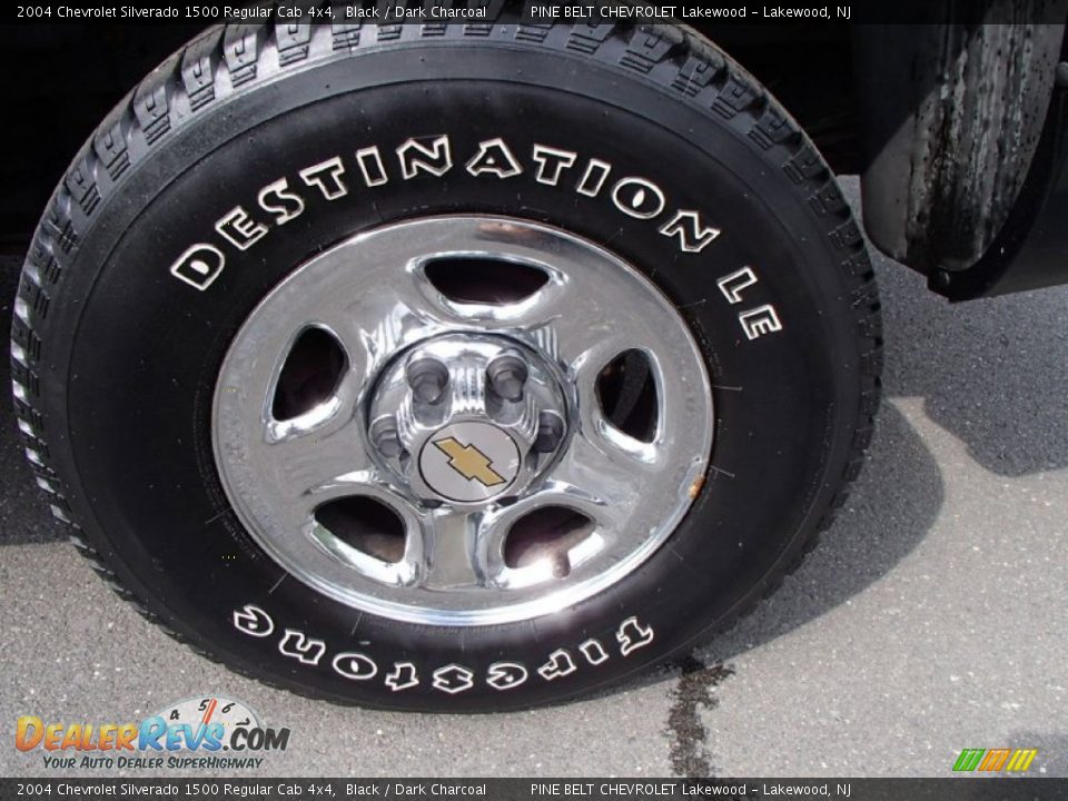 2004 Chevrolet Silverado 1500 Regular Cab 4x4 Black / Dark Charcoal Photo #8