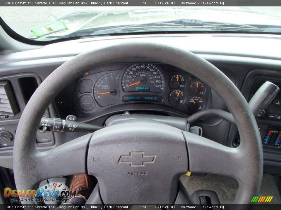 2004 Chevrolet Silverado 1500 Regular Cab 4x4 Black / Dark Charcoal Photo #12