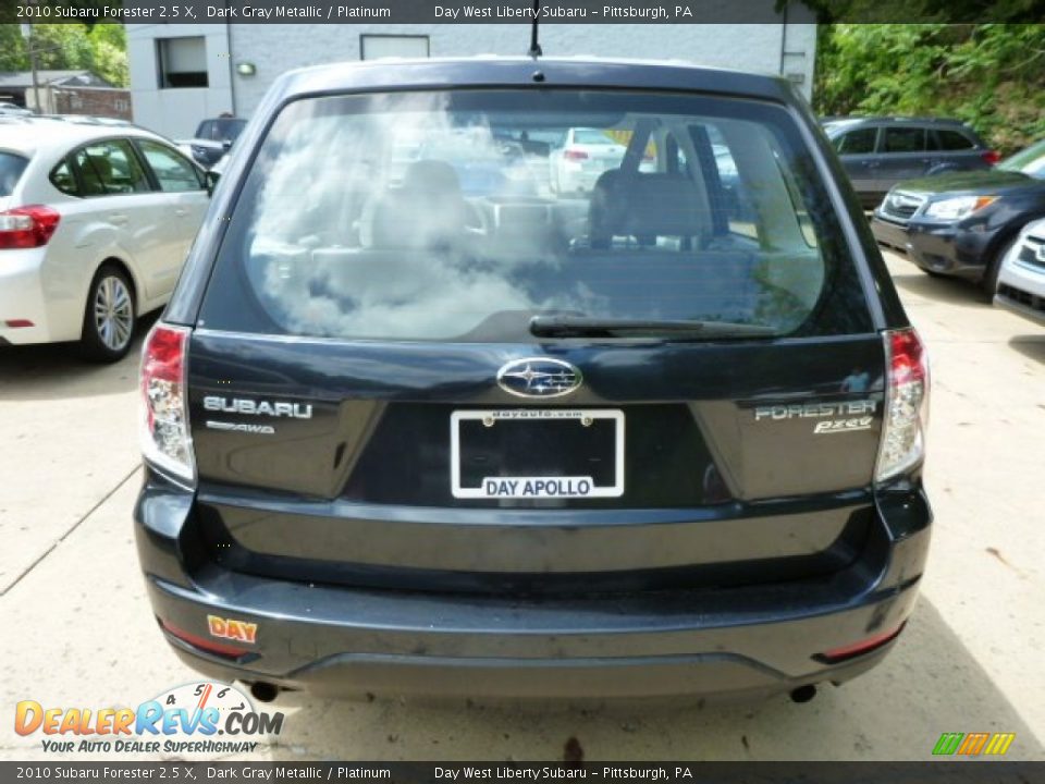 2010 Subaru Forester 2.5 X Dark Gray Metallic / Platinum Photo #3