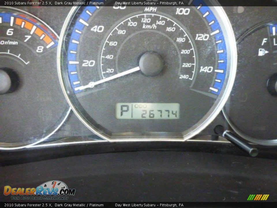 2010 Subaru Forester 2.5 X Dark Gray Metallic / Platinum Photo #20