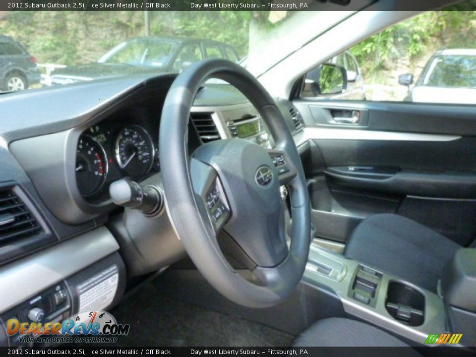 2012 Subaru Outback 2.5i Ice Silver Metallic / Off Black Photo #14