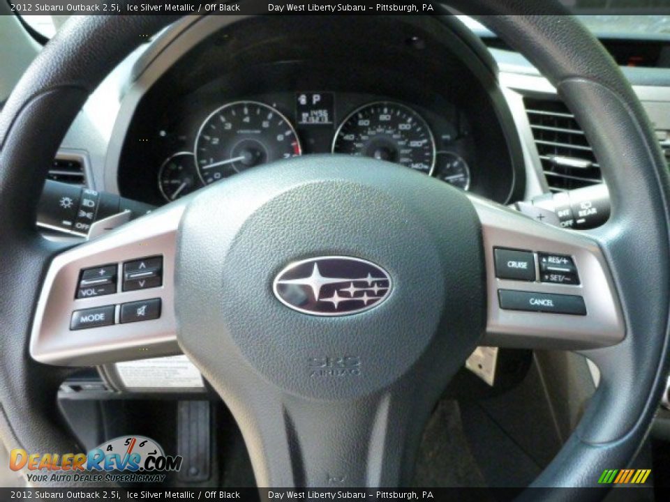 2012 Subaru Outback 2.5i Ice Silver Metallic / Off Black Photo #18