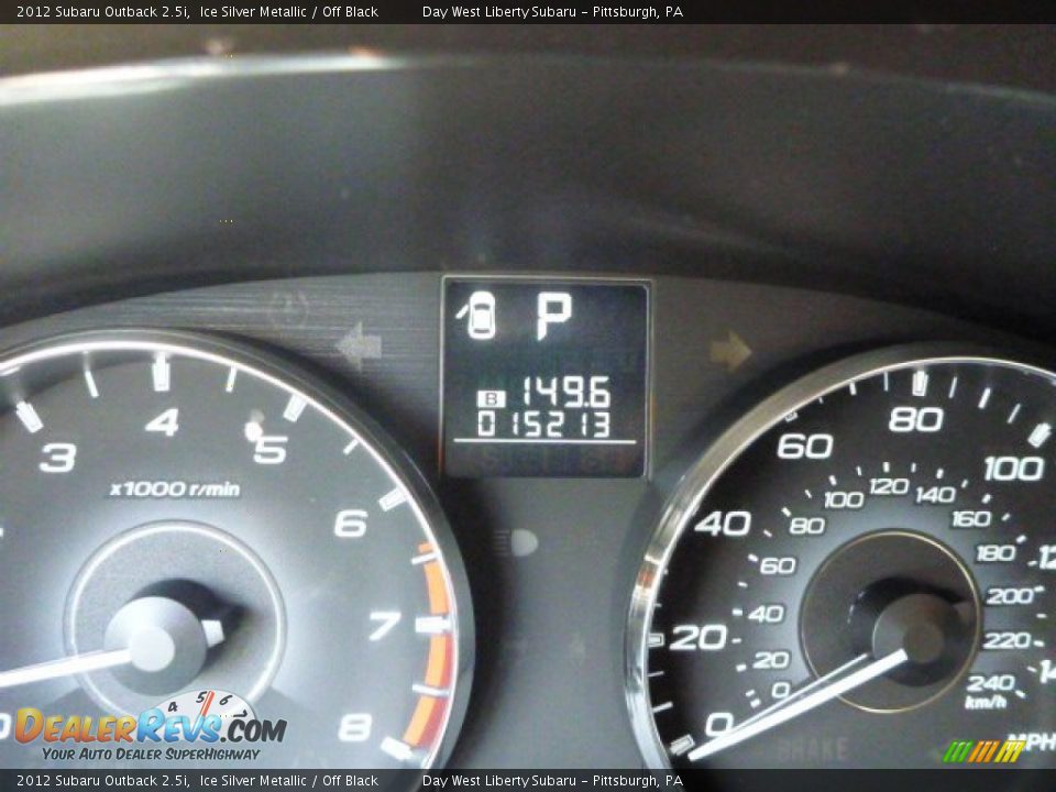 2012 Subaru Outback 2.5i Ice Silver Metallic / Off Black Photo #20