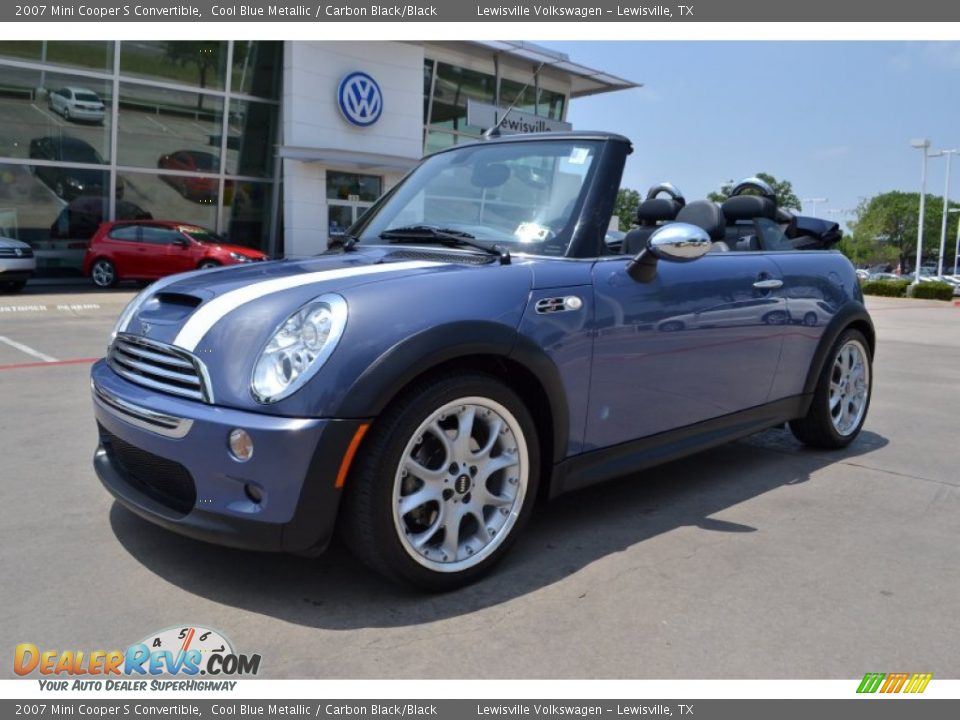 2007 Mini Cooper S Convertible Cool Blue Metallic / Carbon Black/Black Photo #1