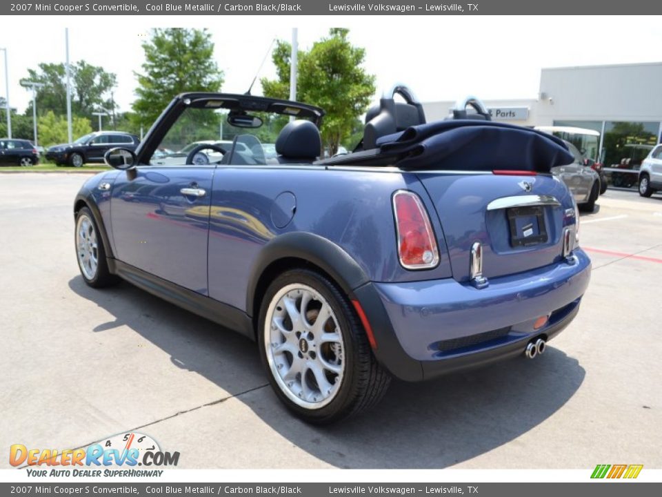 2007 Mini Cooper S Convertible Cool Blue Metallic / Carbon Black/Black Photo #3