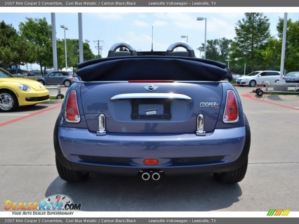2007 Mini Cooper S Convertible Cool Blue Metallic / Carbon Black/Black Photo #4