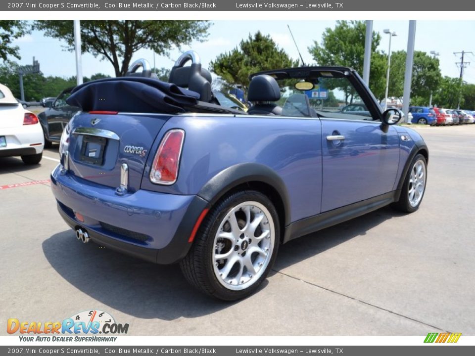 2007 Mini Cooper S Convertible Cool Blue Metallic / Carbon Black/Black Photo #5
