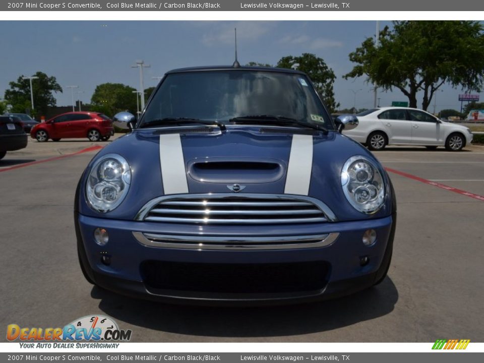 2007 Mini Cooper S Convertible Cool Blue Metallic / Carbon Black/Black Photo #8