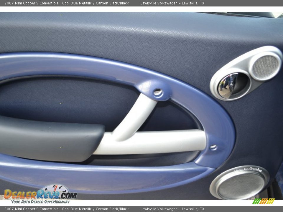 2007 Mini Cooper S Convertible Cool Blue Metallic / Carbon Black/Black Photo #13