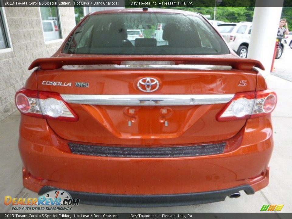2013 Toyota Corolla S Special Edition Hot Lava / Dark Charcoal Photo #3
