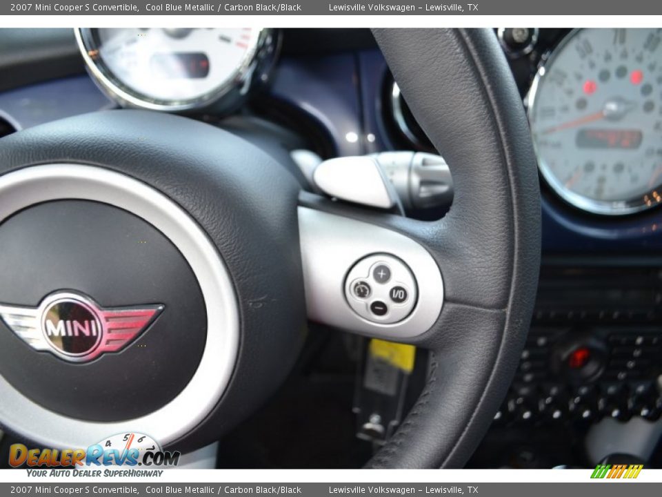 2007 Mini Cooper S Convertible Cool Blue Metallic / Carbon Black/Black Photo #16