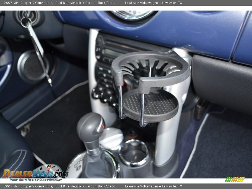 2007 Mini Cooper S Convertible Cool Blue Metallic / Carbon Black/Black Photo #19