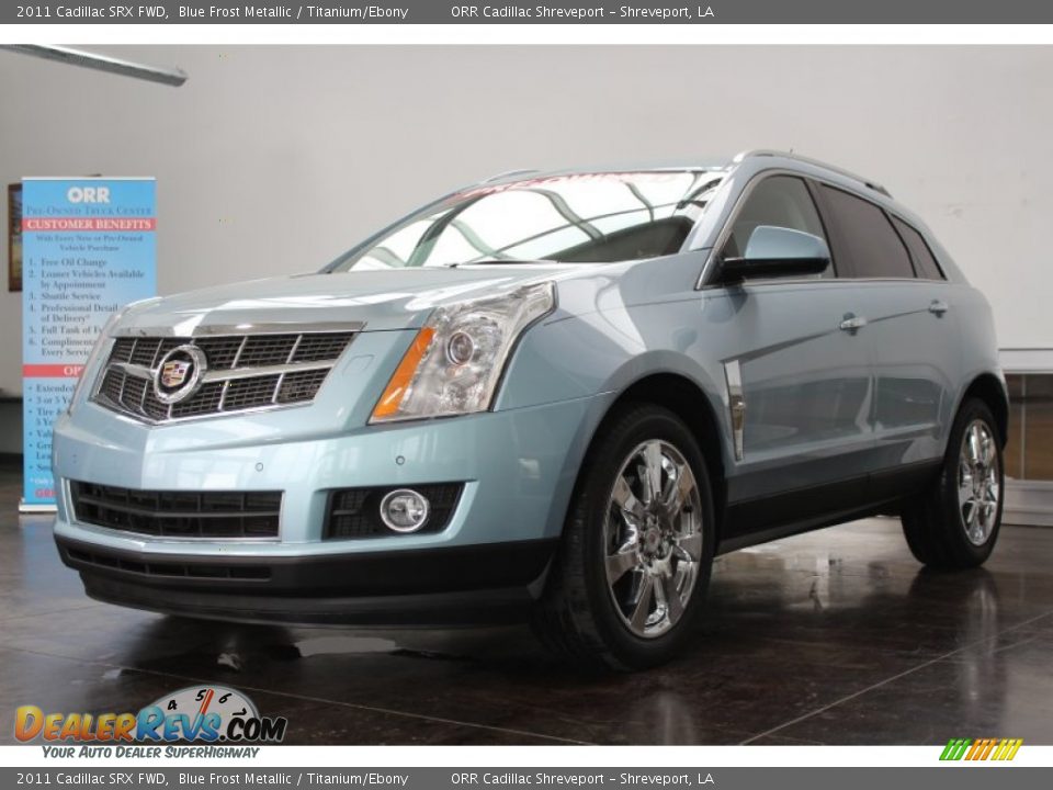 2011 Cadillac SRX FWD Blue Frost Metallic / Titanium/Ebony Photo #2