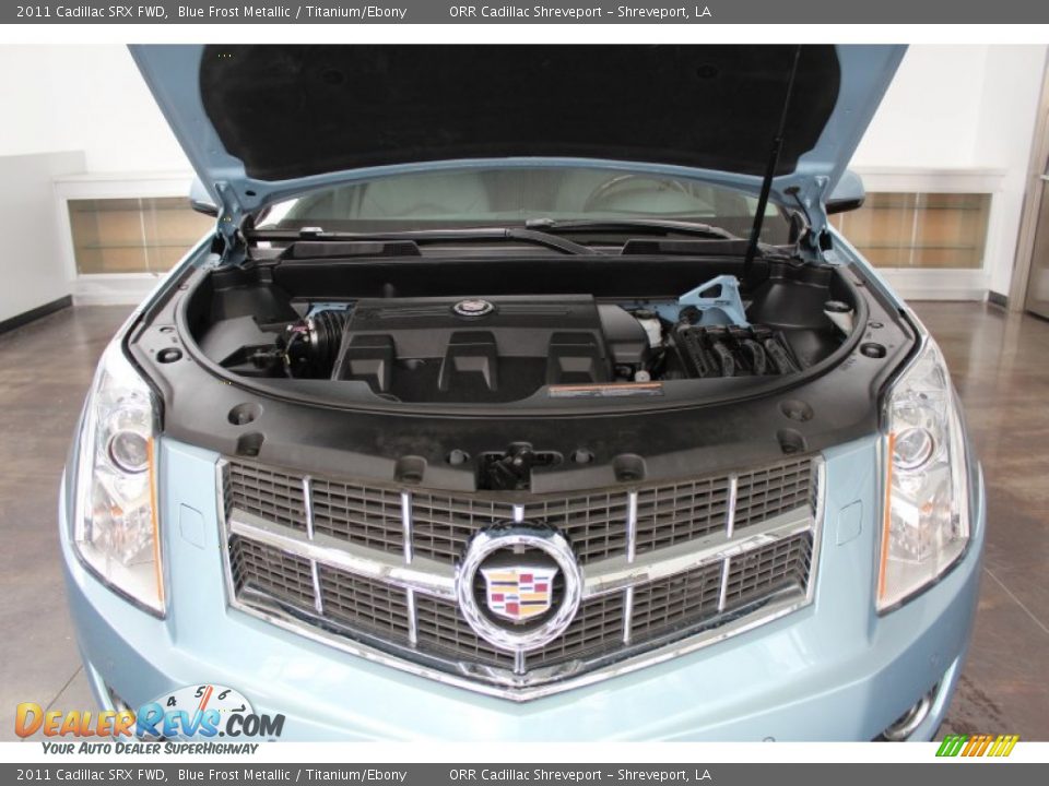 2011 Cadillac SRX FWD Blue Frost Metallic / Titanium/Ebony Photo #11