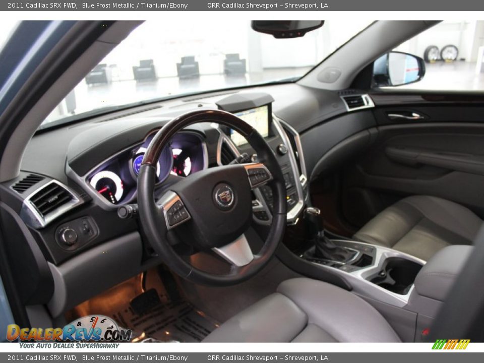 2011 Cadillac SRX FWD Blue Frost Metallic / Titanium/Ebony Photo #27