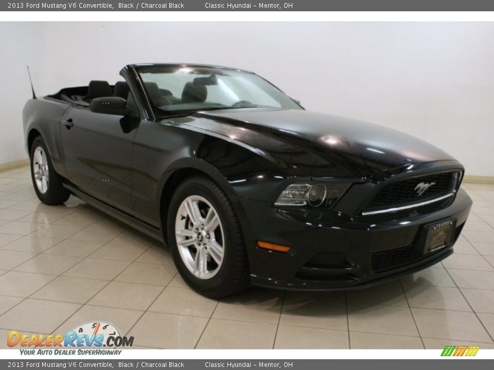 2013 Ford Mustang V6 Convertible Black / Charcoal Black Photo #1