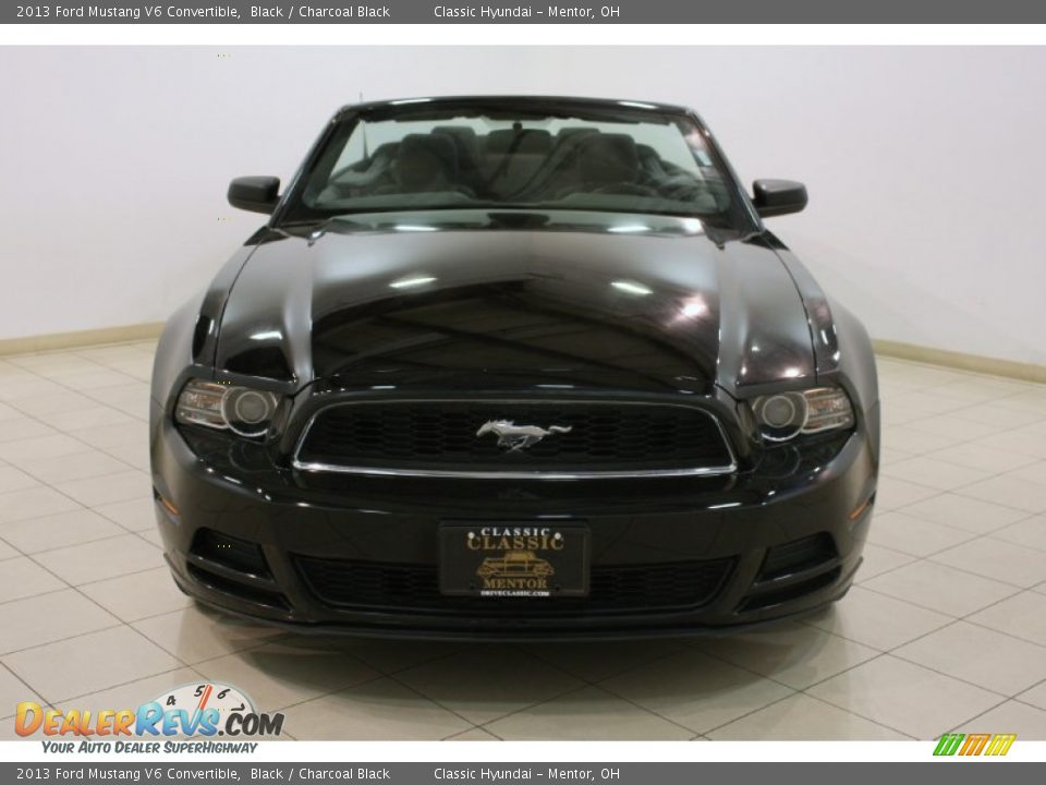 2013 Ford Mustang V6 Convertible Black / Charcoal Black Photo #3