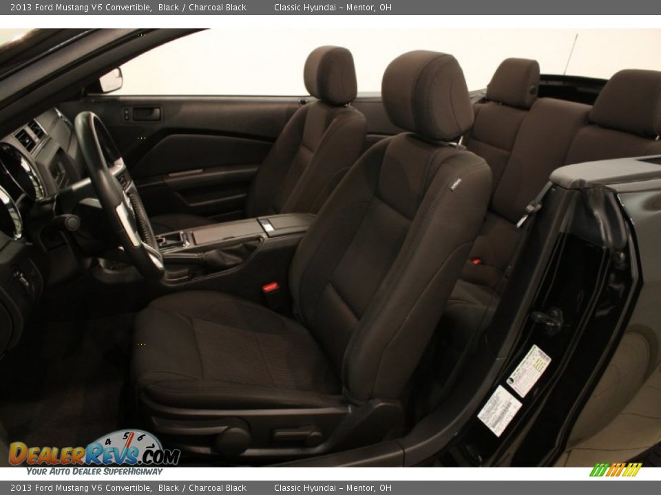 2013 Ford Mustang V6 Convertible Black / Charcoal Black Photo #6