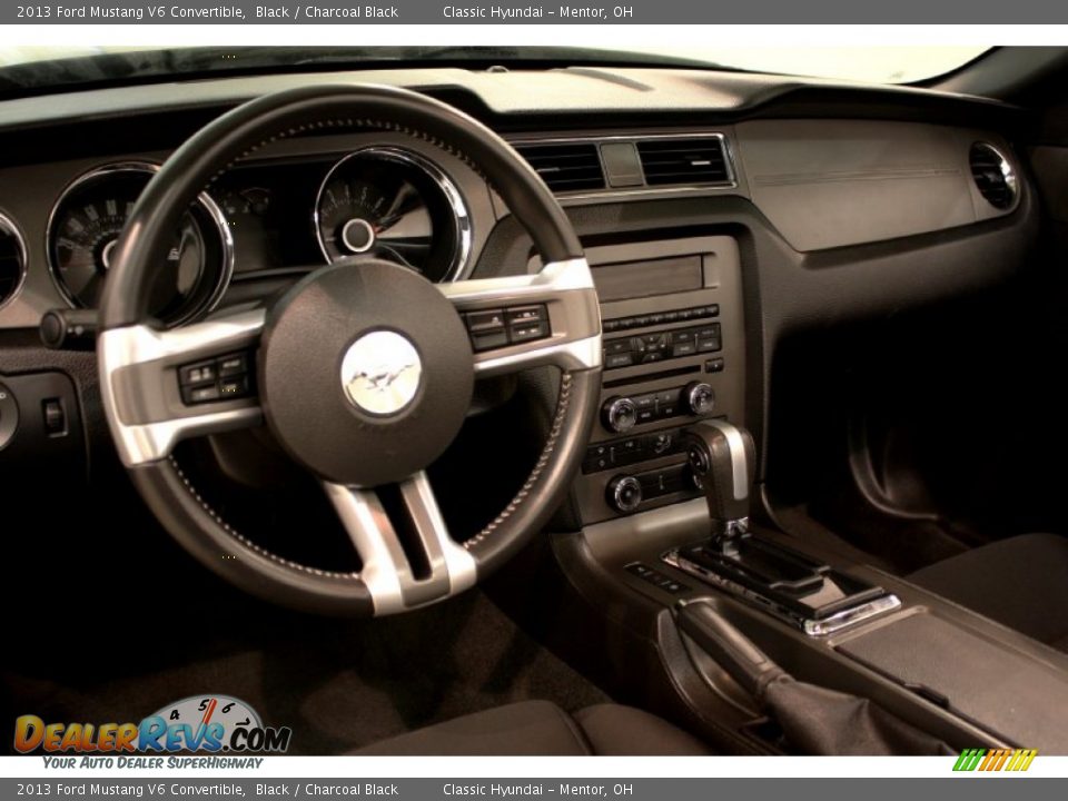 2013 Ford Mustang V6 Convertible Black / Charcoal Black Photo #7