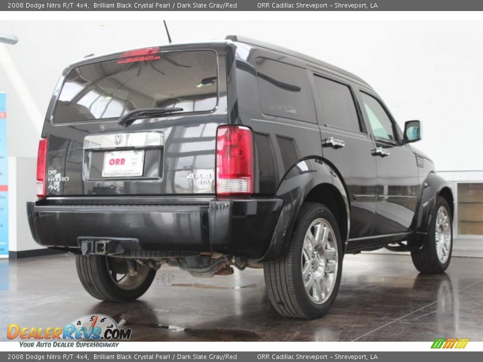 2008 Dodge Nitro R/T 4x4 Brilliant Black Crystal Pearl / Dark Slate Gray/Red Photo #4