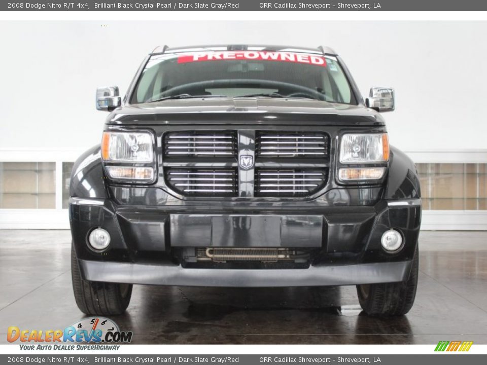 2008 Dodge Nitro R/T 4x4 Brilliant Black Crystal Pearl / Dark Slate Gray/Red Photo #8
