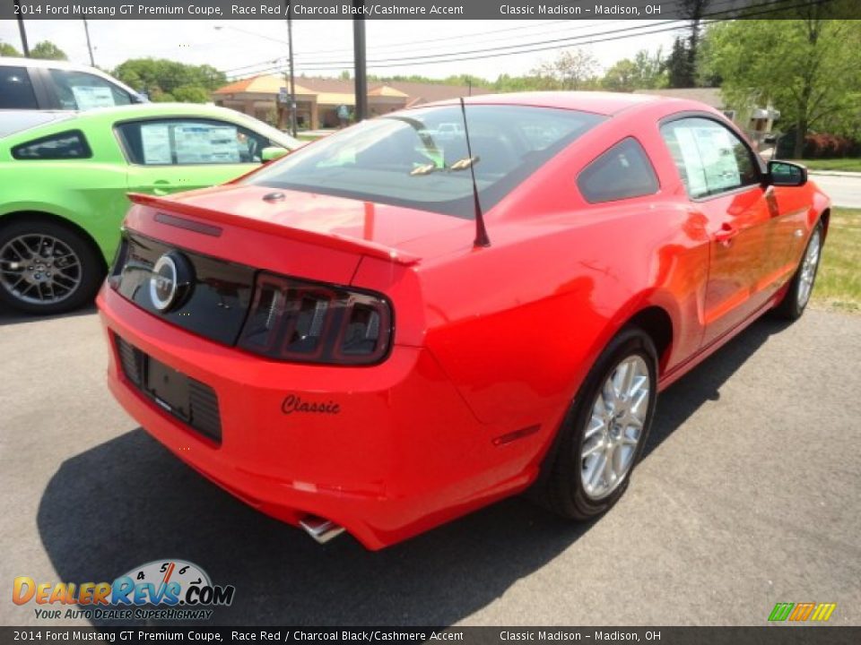 2014 Ford Mustang GT Premium Coupe Race Red / Charcoal Black/Cashmere Accent Photo #2
