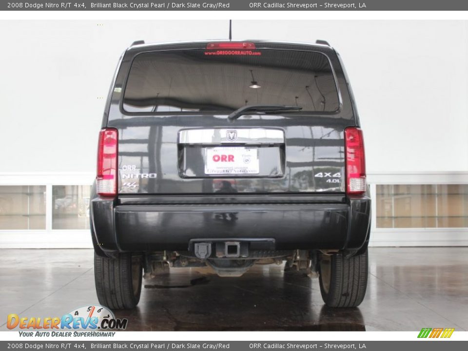 2008 Dodge Nitro R/T 4x4 Brilliant Black Crystal Pearl / Dark Slate Gray/Red Photo #9