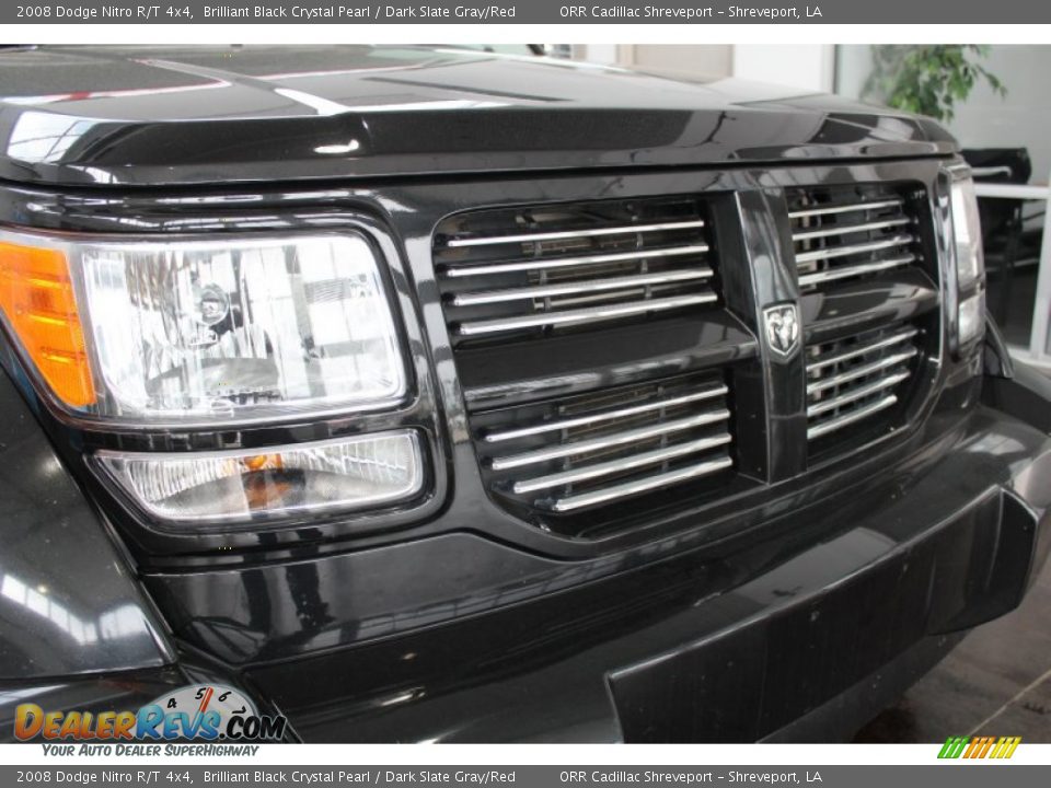 2008 Dodge Nitro R/T 4x4 Brilliant Black Crystal Pearl / Dark Slate Gray/Red Photo #10