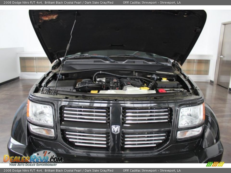 2008 Dodge Nitro R/T 4x4 Brilliant Black Crystal Pearl / Dark Slate Gray/Red Photo #11