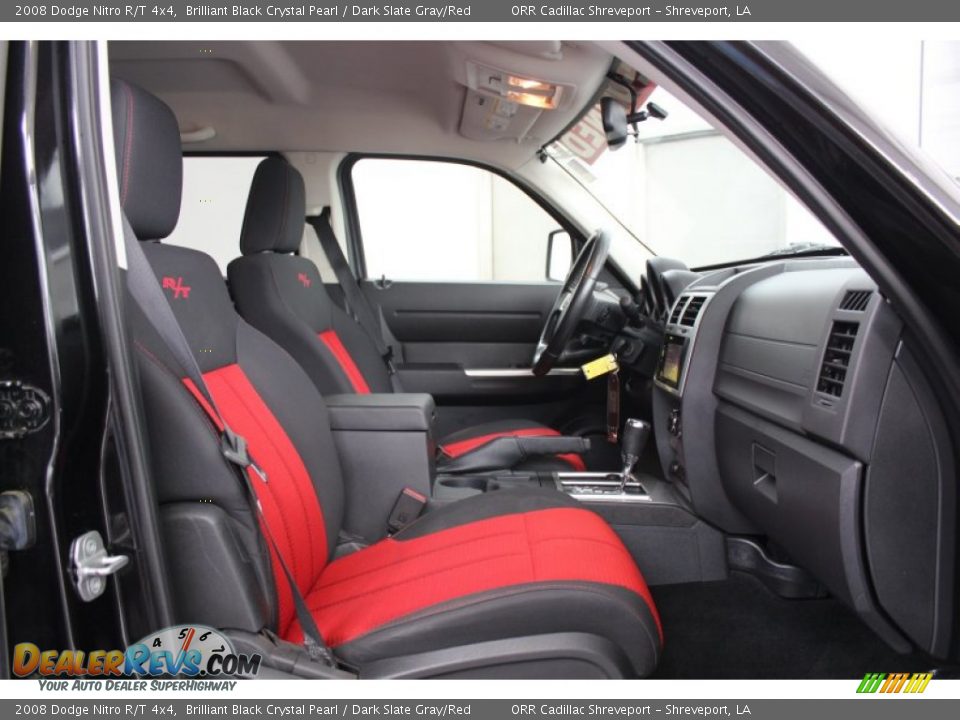 2008 Dodge Nitro R/T 4x4 Brilliant Black Crystal Pearl / Dark Slate Gray/Red Photo #19