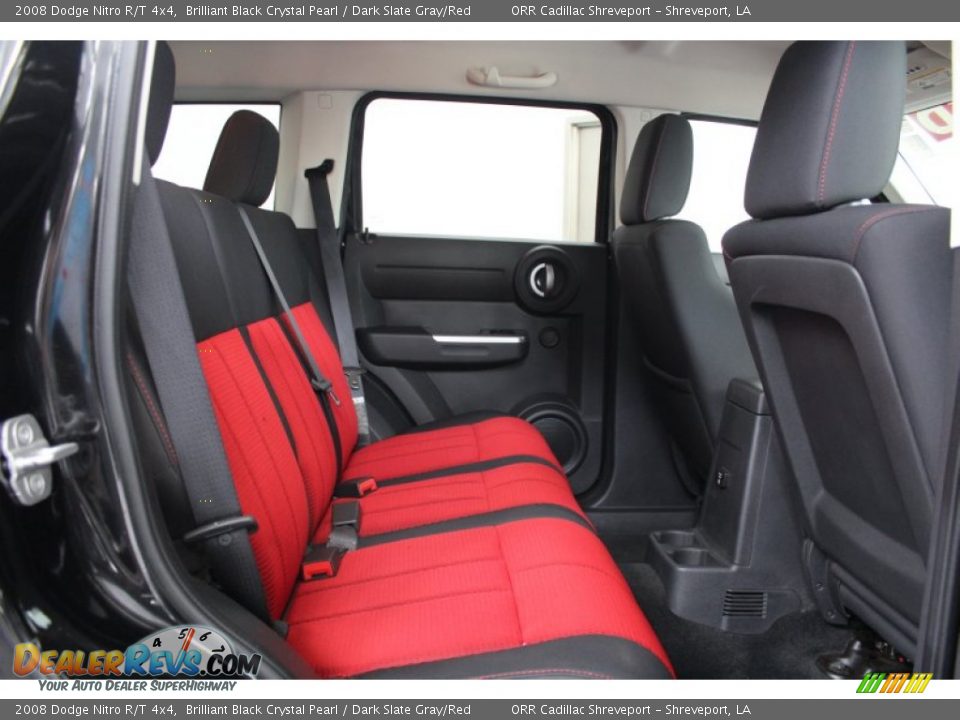 2008 Dodge Nitro R/T 4x4 Brilliant Black Crystal Pearl / Dark Slate Gray/Red Photo #23