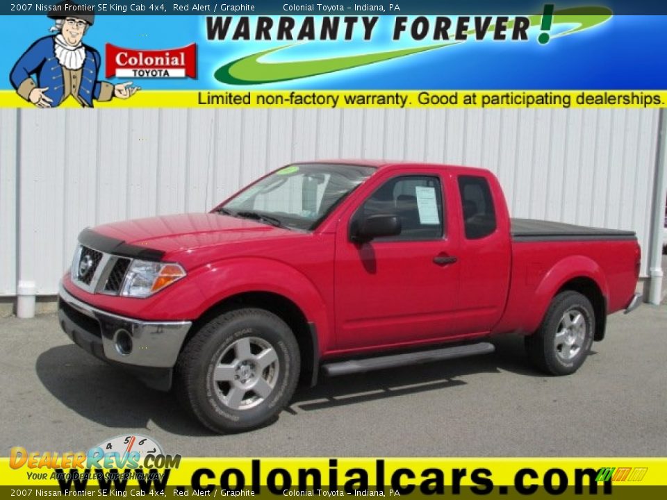 2007 Nissan Frontier SE King Cab 4x4 Red Alert / Graphite Photo #1