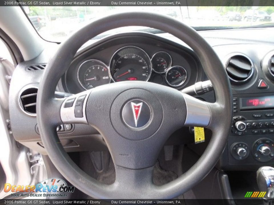 2006 Pontiac G6 GT Sedan Liquid Silver Metallic / Ebony Photo #15