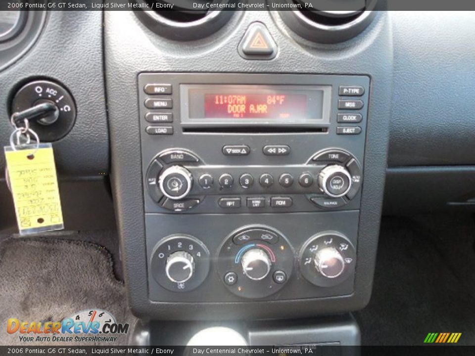 2006 Pontiac G6 GT Sedan Liquid Silver Metallic / Ebony Photo #16